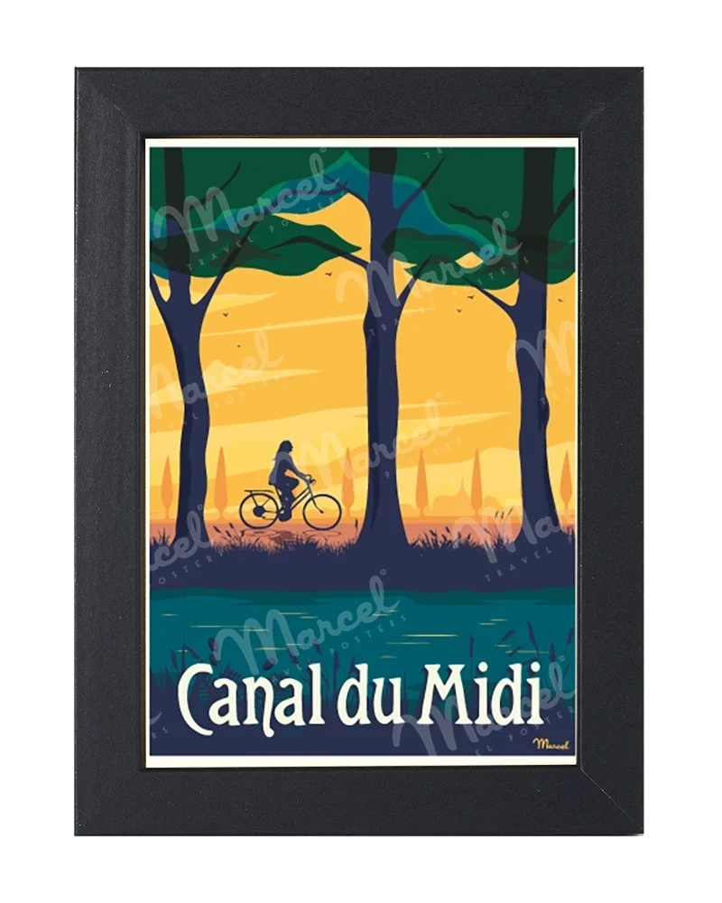 Carte Postale CANAL DU MIDI "Le Vélo"