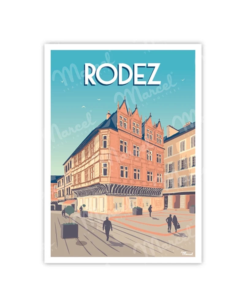 Carte Postale RODEZ "Place de l'Olmet"