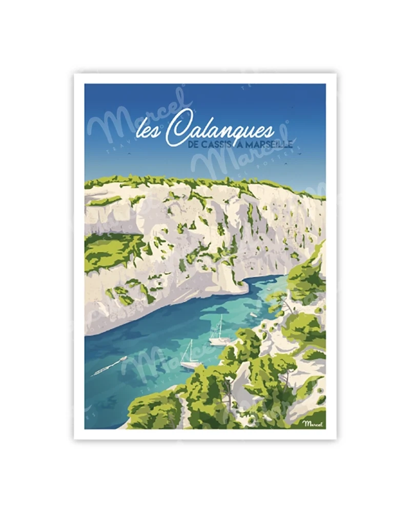 Carte Postale LES CALANQUES "De Cassis à Marseille"