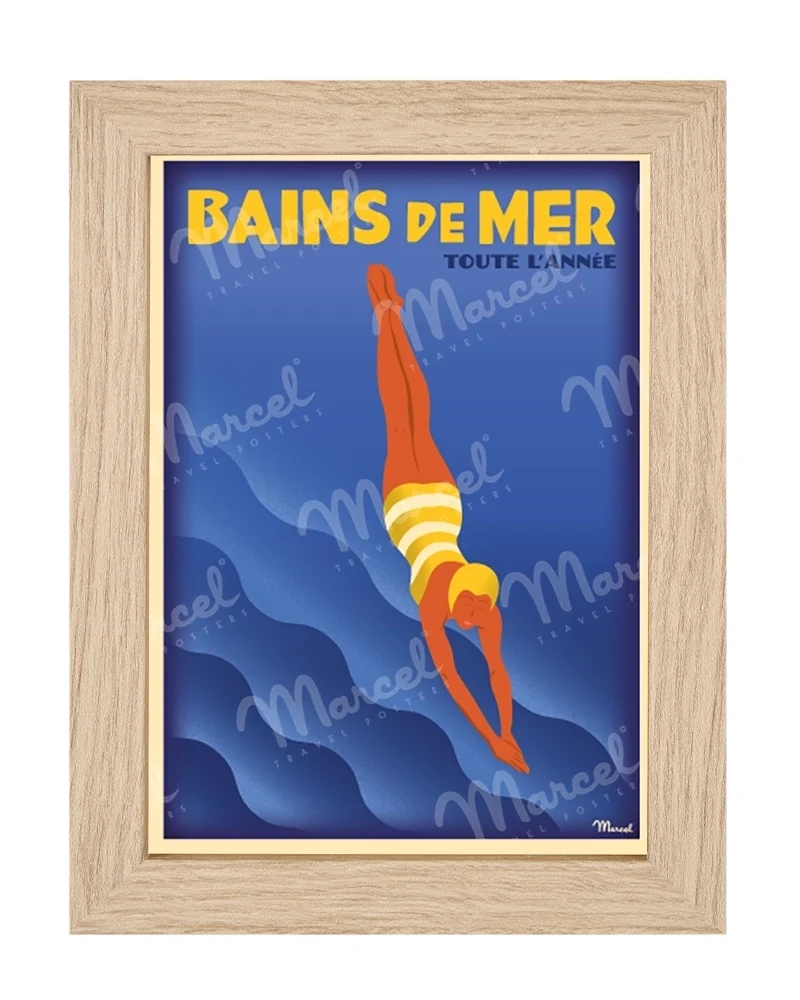 Carte Postale Bains de Mer "Indigo"