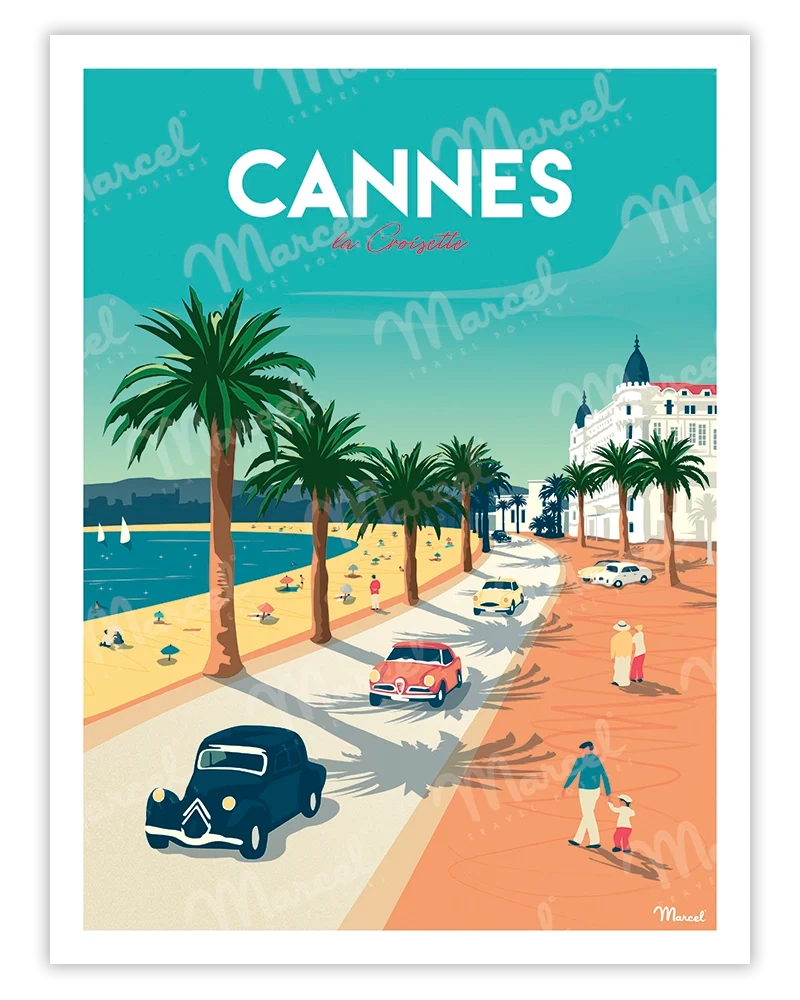 Affiche CANNES " La Croisette "