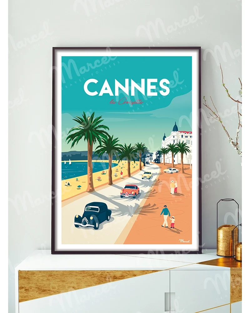 Affiche CANNES " La Croisette "