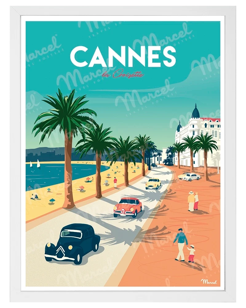 Affiche CANNES " La Croisette "