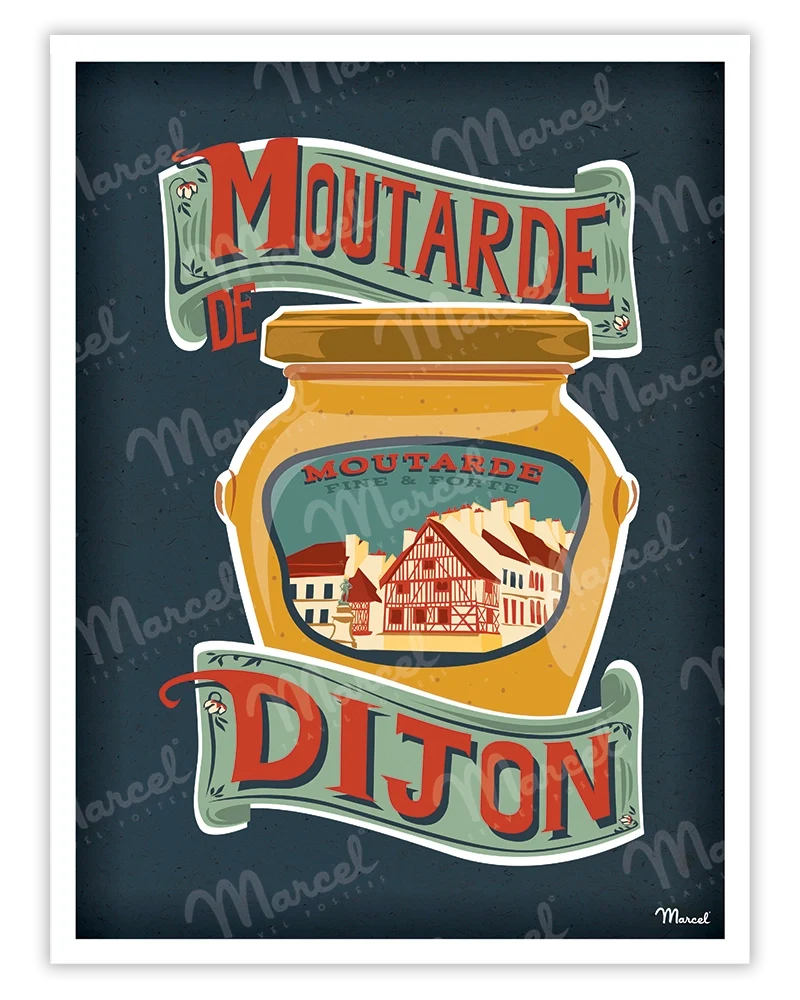 Affiche "Moutarde de DIJON"