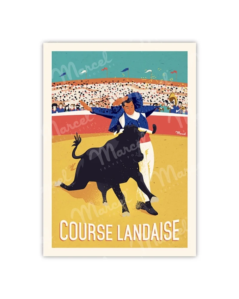 Carte Postale "Course Landaise"