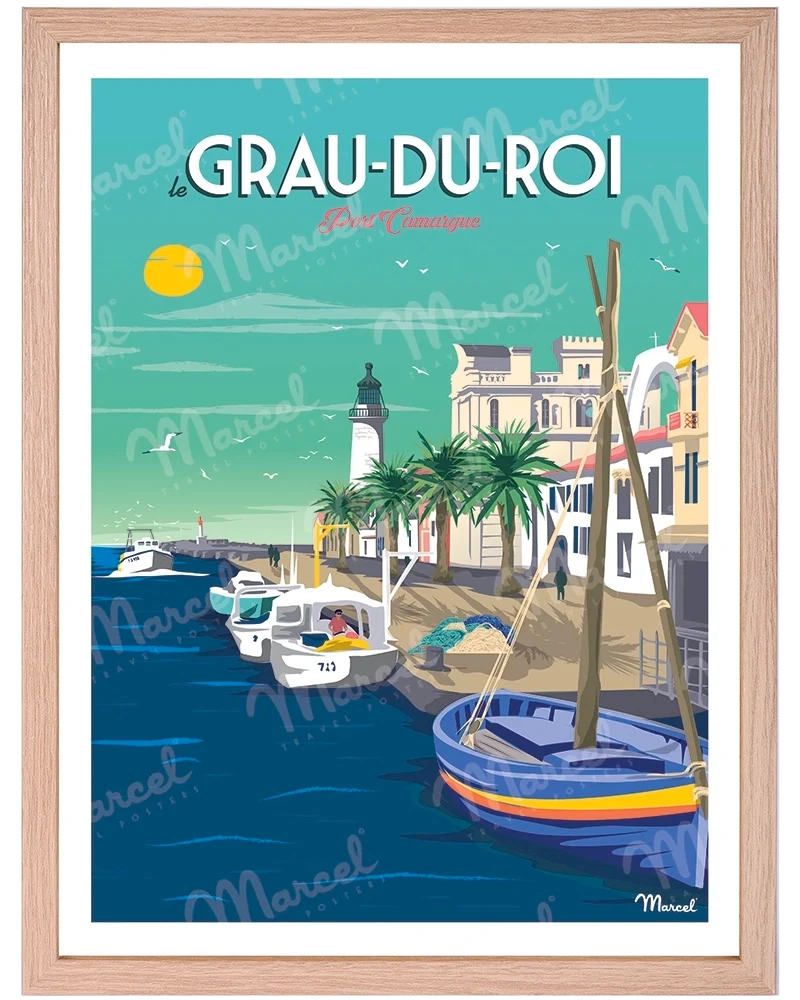 Affiche LE GRAU DU ROI ''Port Camargue"
