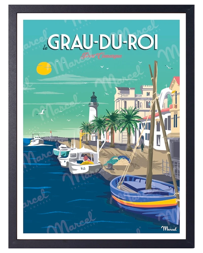 Affiche LE GRAU DU ROI ''Port Camargue"