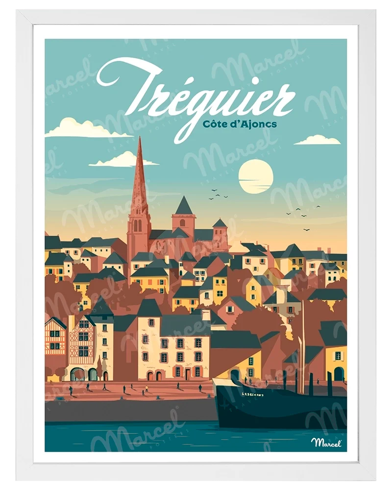 Affiche TRÉGUIER "Côte D'Ajoncs"