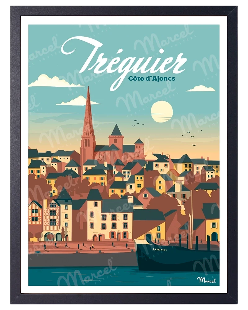 Affiche TRÉGUIER "Côte D'Ajoncs"