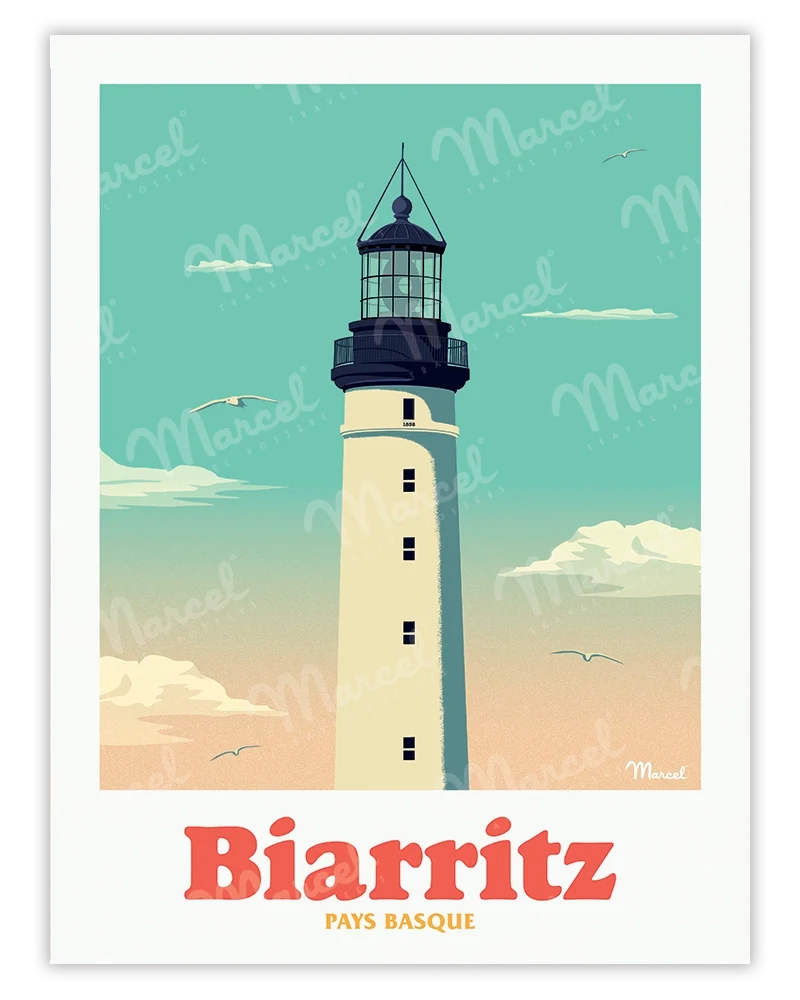 Affiche BIARRITZ "Le Phare"