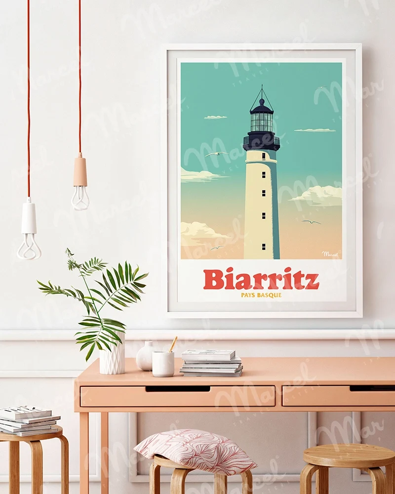 Affiche BIARRITZ "Le Phare"