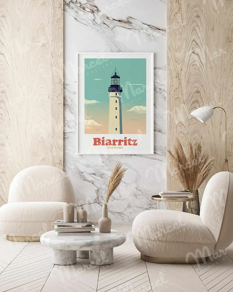Affiche BIARRITZ "Le Phare"
