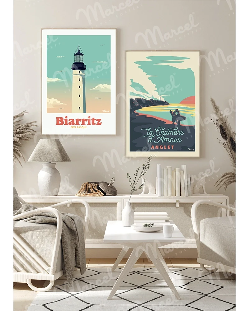 Affiche BIARRITZ "Le Phare"