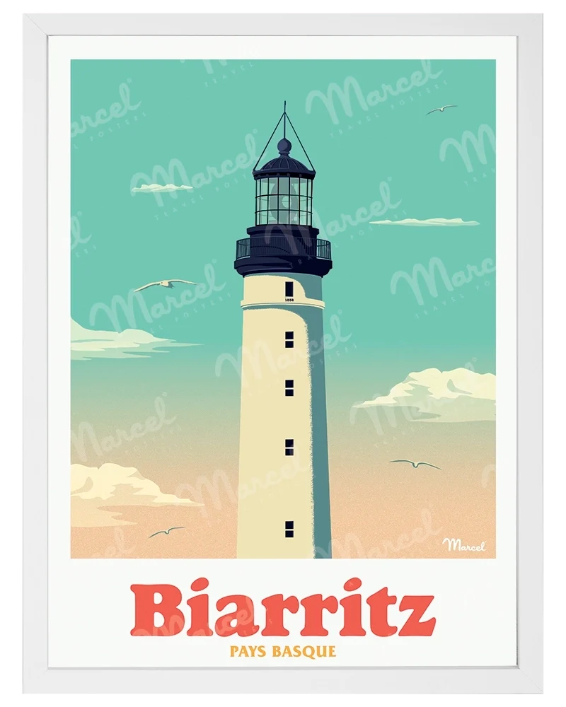 Affiche BIARRITZ "Le Phare"