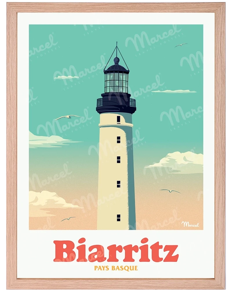 Affiche BIARRITZ "Le Phare"