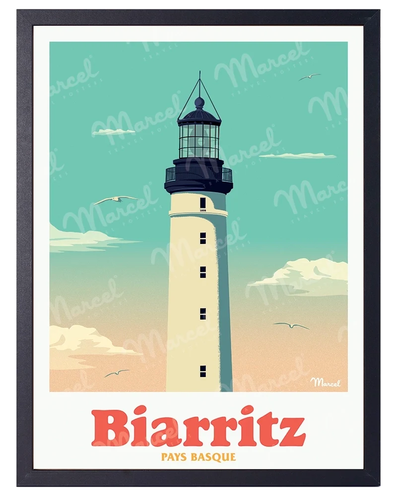 Affiche BIARRITZ "Le Phare"