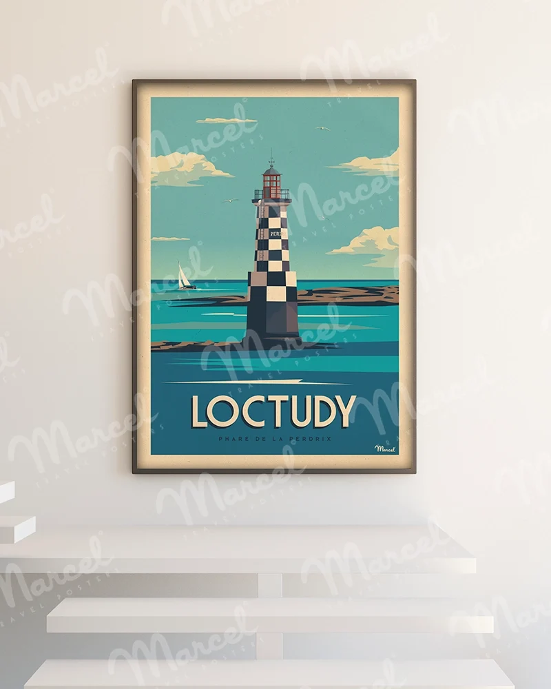 Affiche LOCTUDY "Phare de la Perdrix"