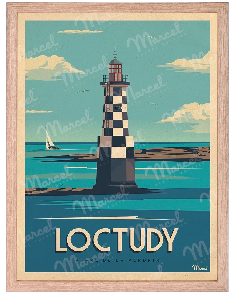 Affiche LOCTUDY "Phare de la Perdrix"