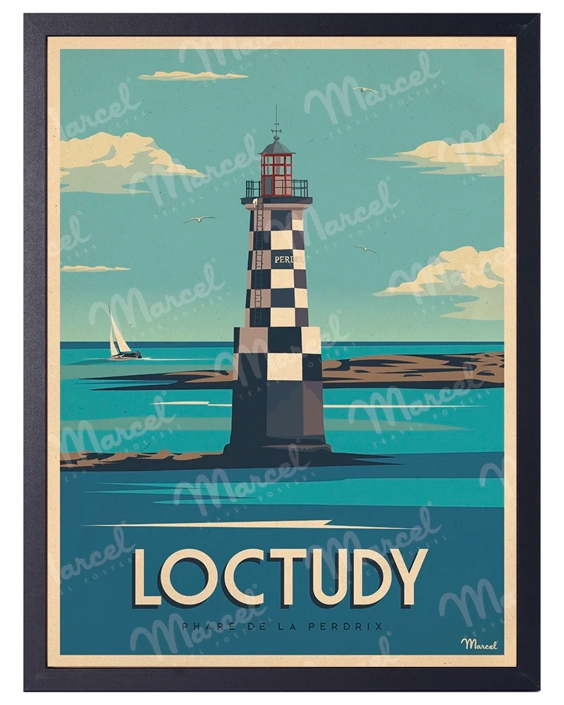 Affiche LOCTUDY "Phare de la Perdrix"