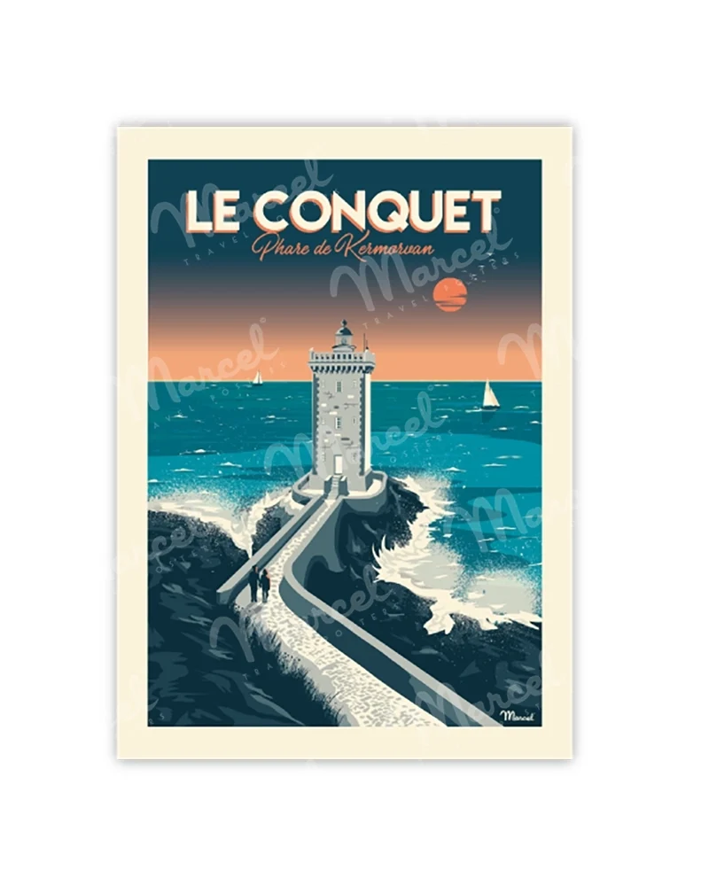 Carte Postale LE CONQUET "Phare de Kermorvan"