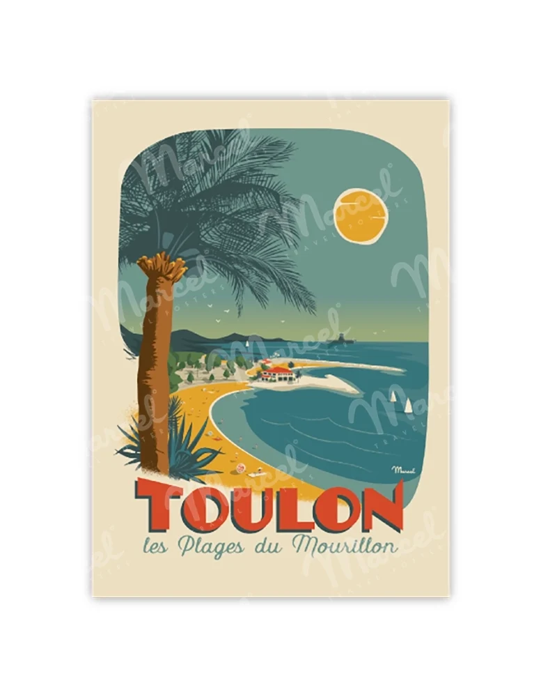 Carte Postale TOULON "Plages du Mourillon"