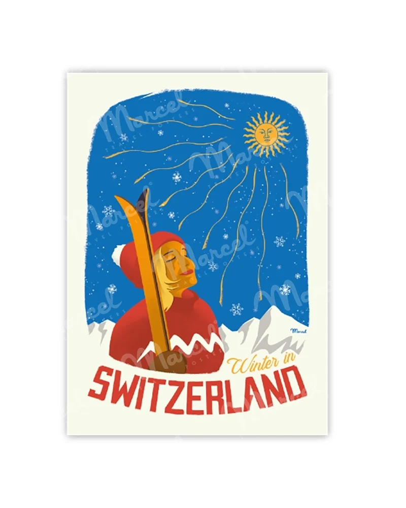Carte Postale SUISSE "Winter in SWITZERLAND"