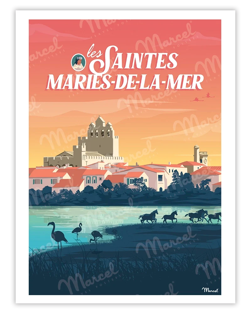 Affiche LES SAINTES-MARIES-DE-LA-MER