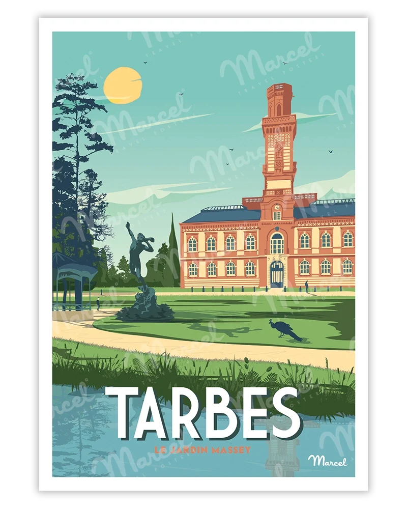 Affiche TARBES " Le Jardin Massey "