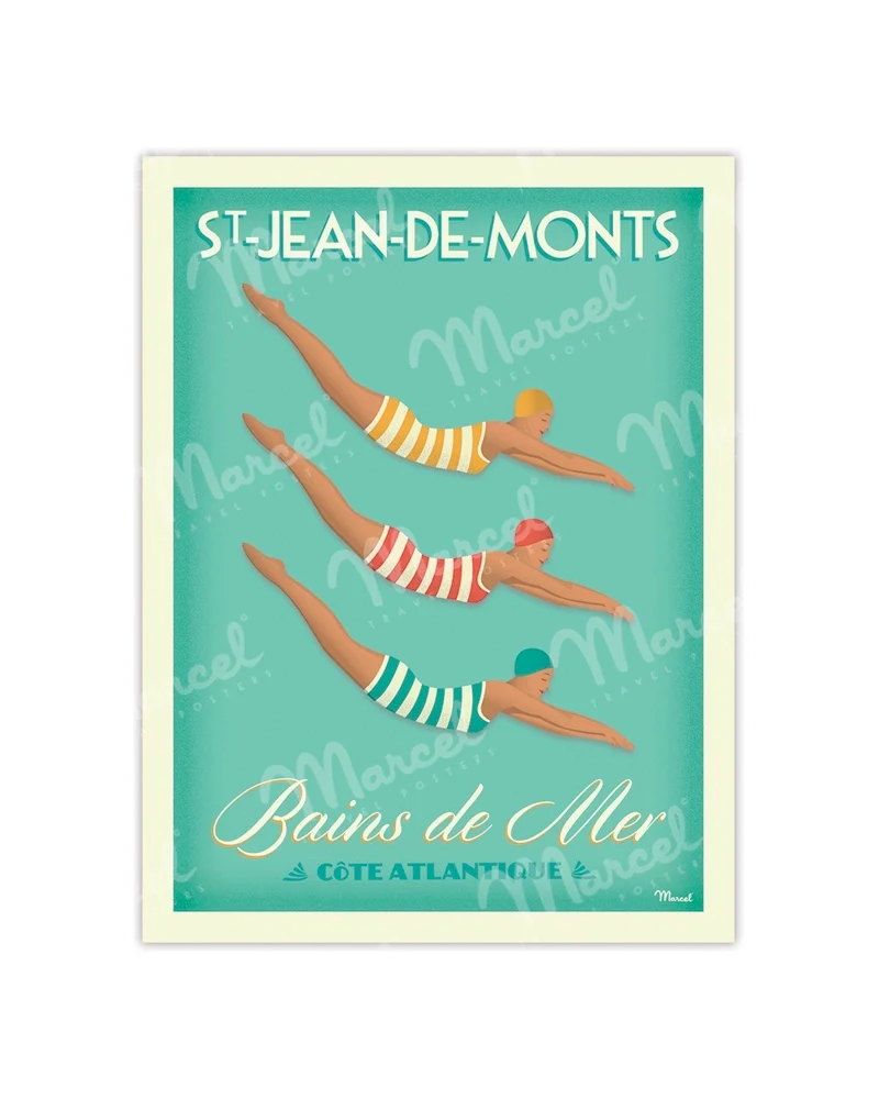 Carte Postale SAINT-JEAN-DE-MONTS "Bains de Mer"