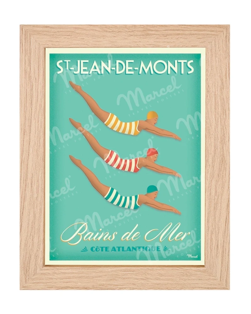 Carte Postale SAINT-JEAN-DE-MONTS "Bains de Mer"