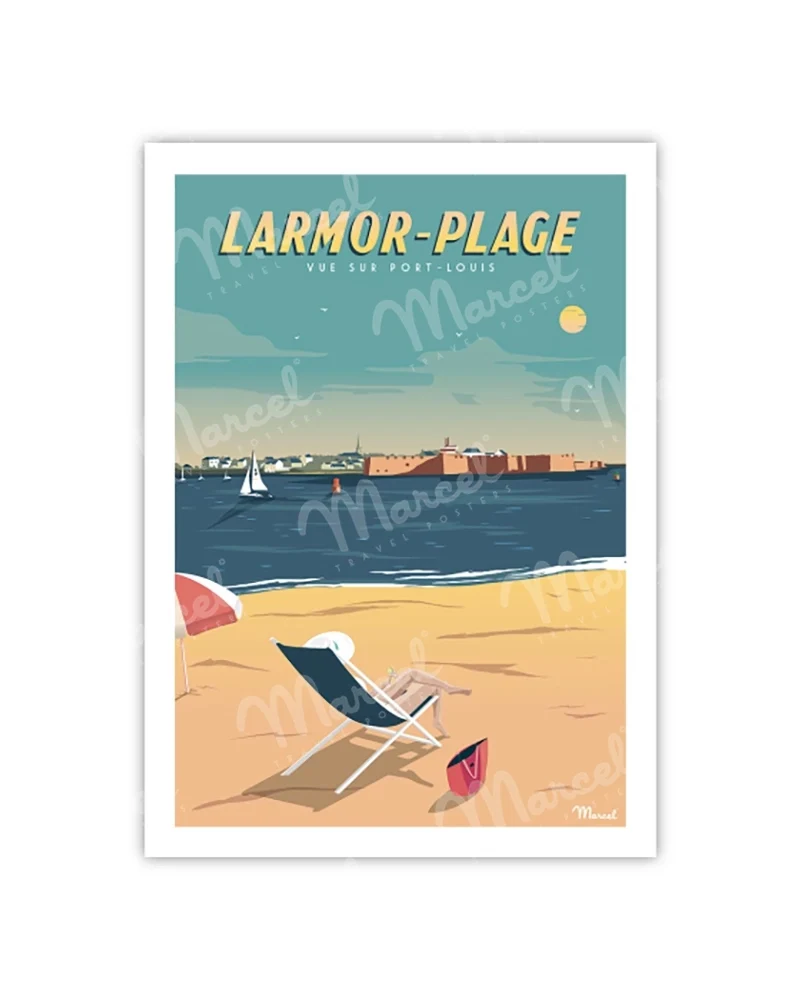 Carte Postale LARMOR-PLAGE ''Vue sur Port-Louis''