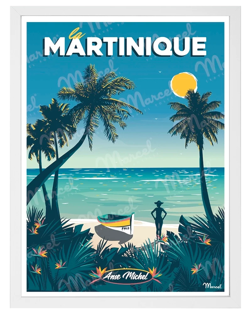 Affiche MARTINIQUE "Anse Michel"