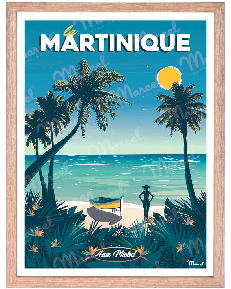 Affiche MARTINIQUE "Anse Michel"