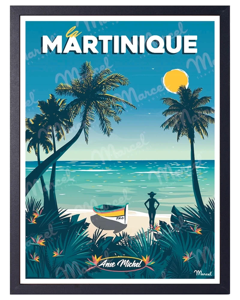 Affiche MARTINIQUE "Anse Michel"