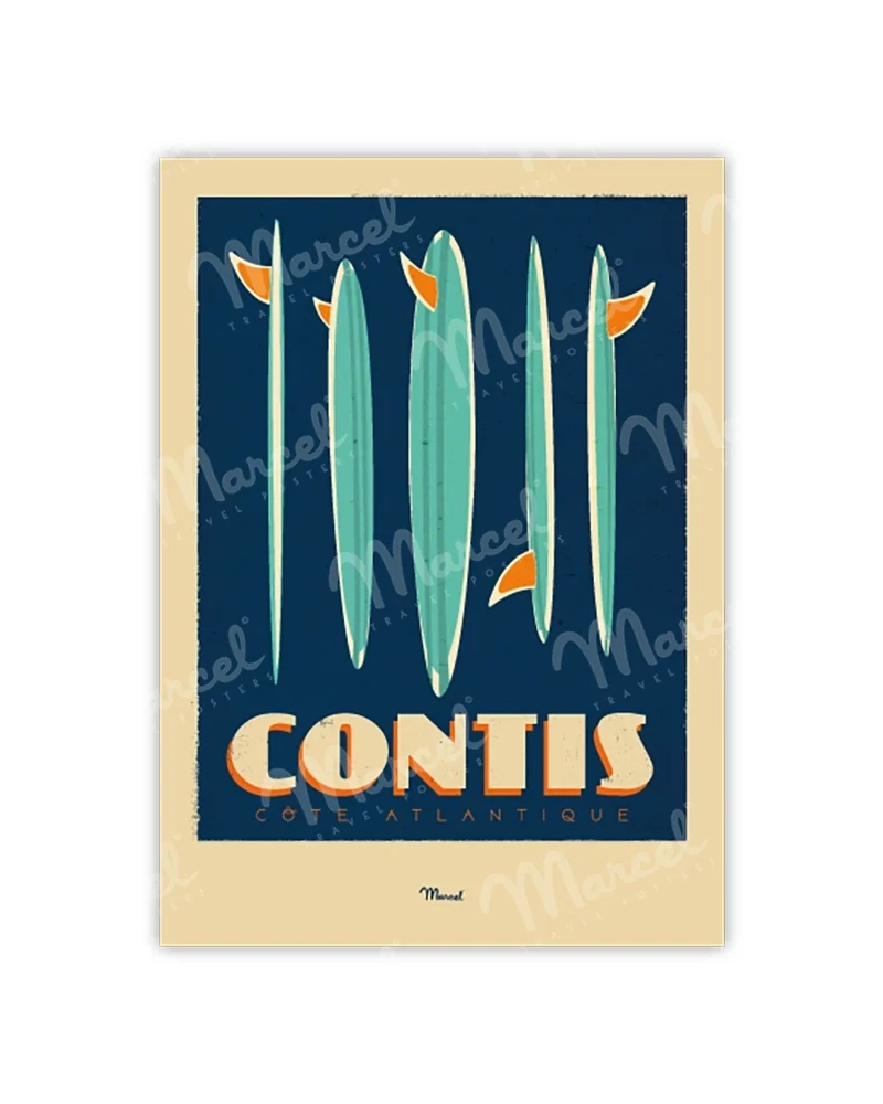 Carte Postale CONTIS "Surfboards"