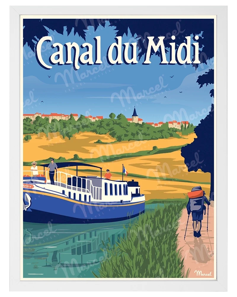 Affiche CANAL DU MIDI "La Randonnée"
