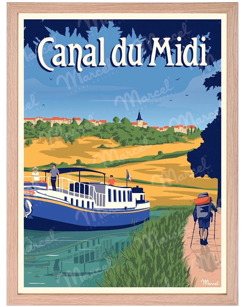 Affiche CANAL DU MIDI "La Randonnée"