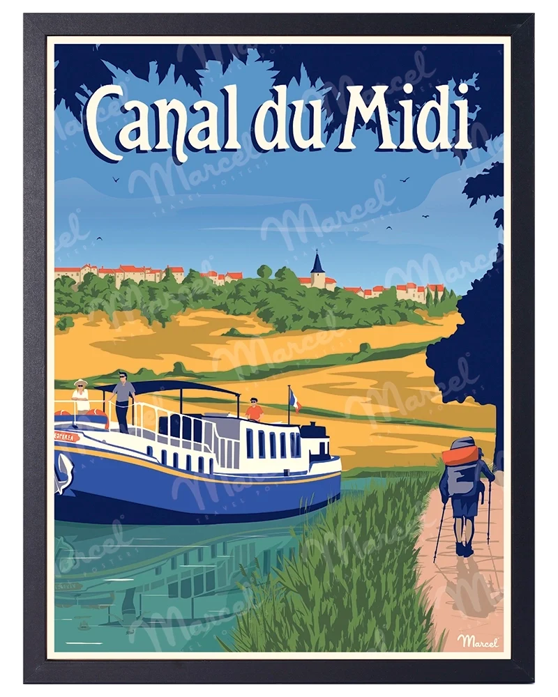 Affiche CANAL DU MIDI "La Randonnée"