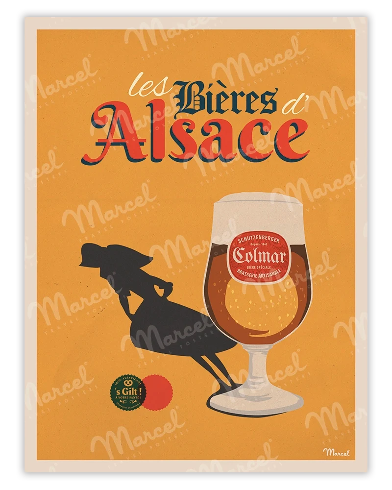 Affiche "Bières d'ALSACE"
