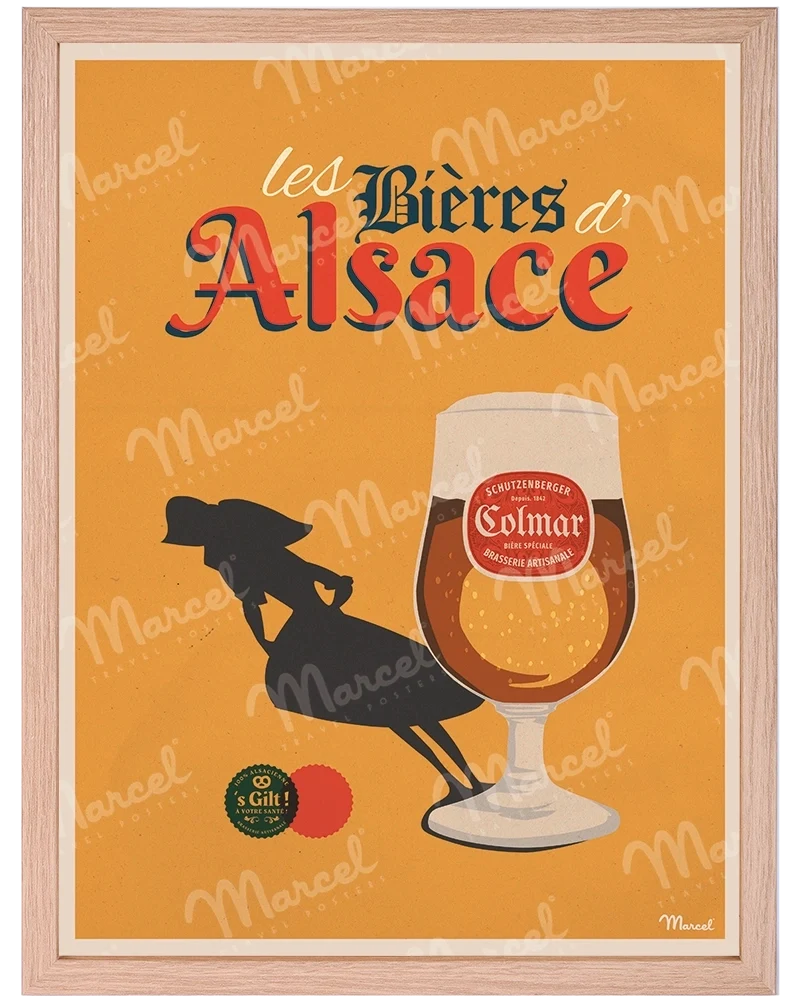 Affiche "Bières d'ALSACE"