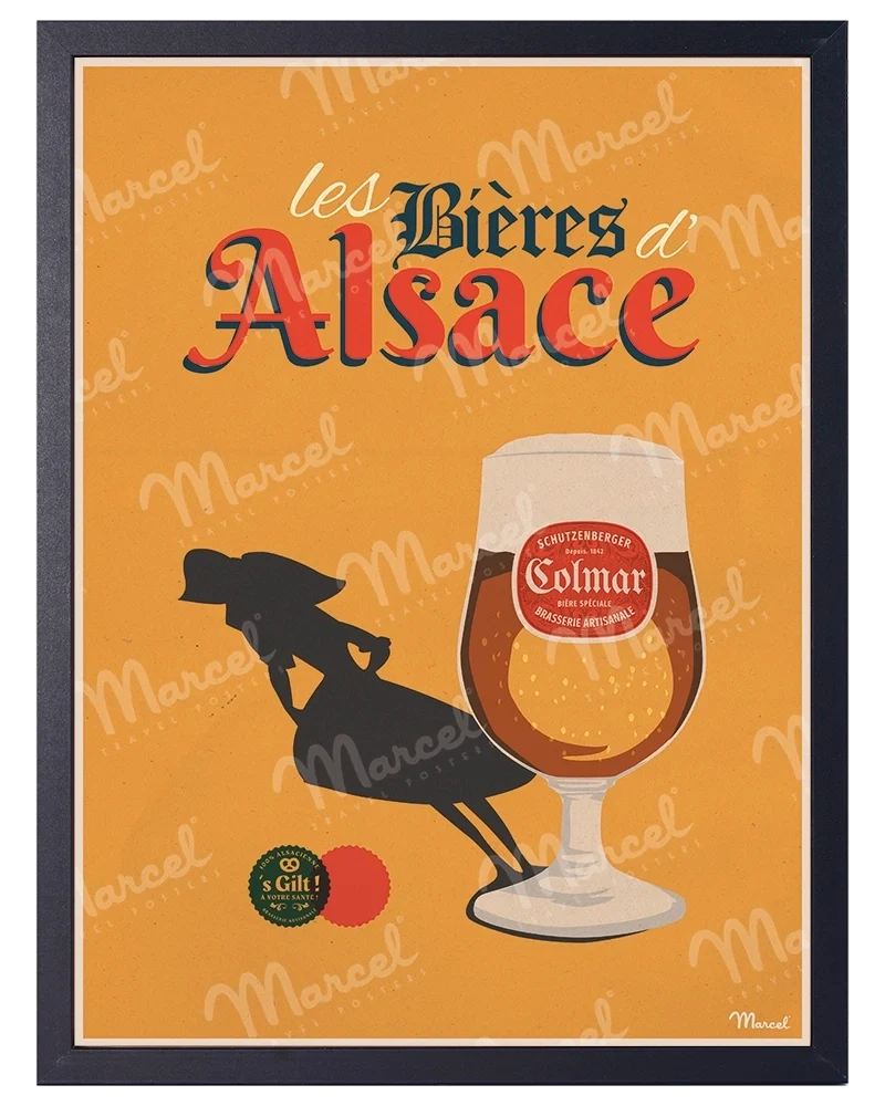 Affiche "Bières d'ALSACE"