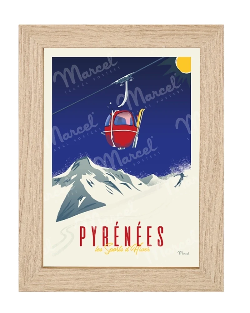 Carte Postale PYRÉNÉES "La Télécabine"