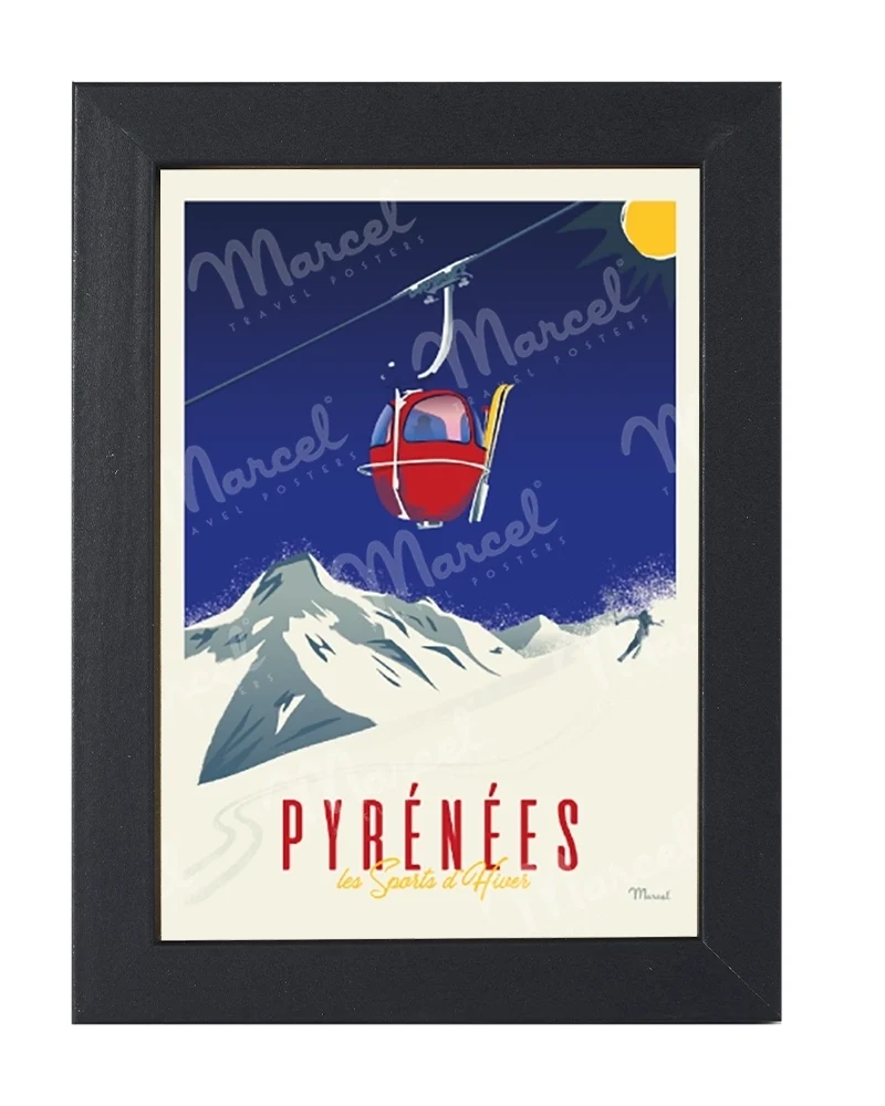 Carte Postale PYRÉNÉES "La Télécabine"