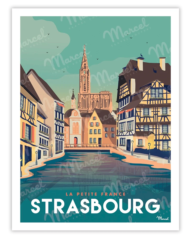 Affiche STRASBOURG "La Petite France"