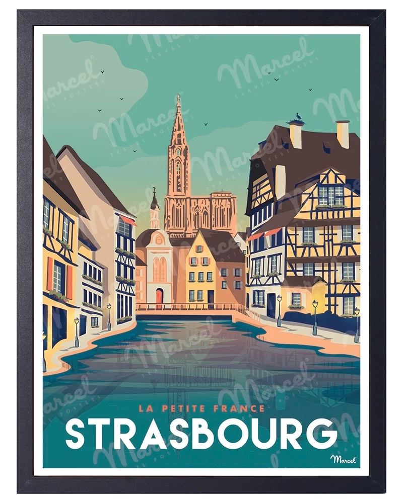 Affiche STRASBOURG "La Petite France"