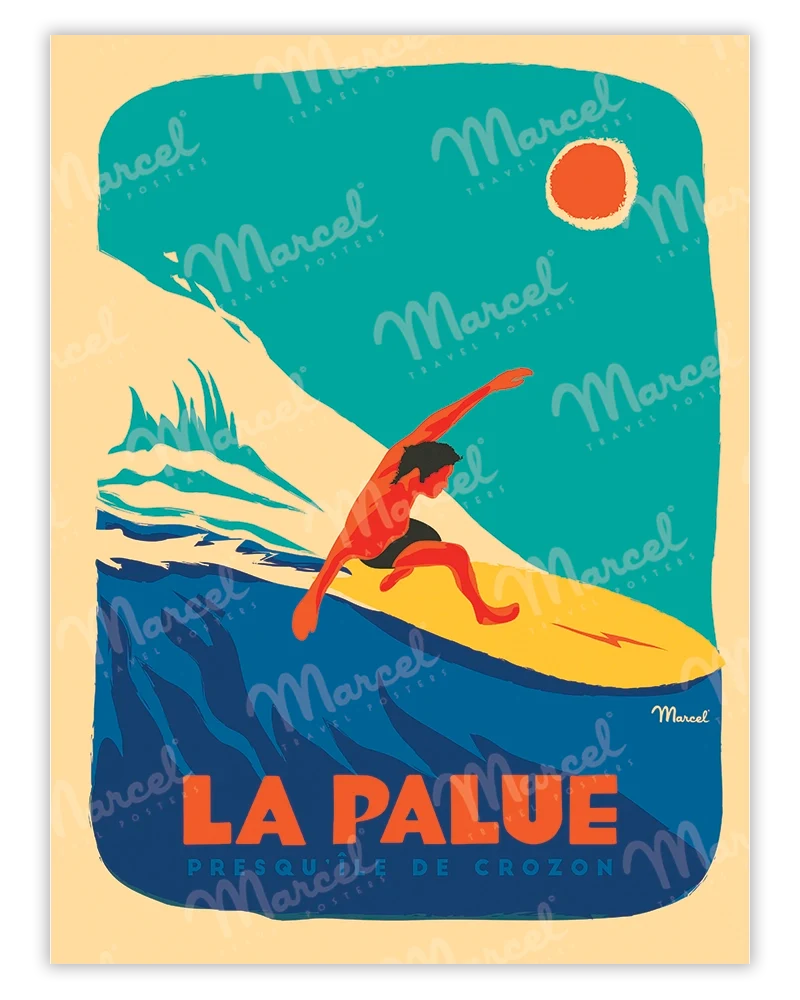 Affiche LA PALUE "Surfeur"