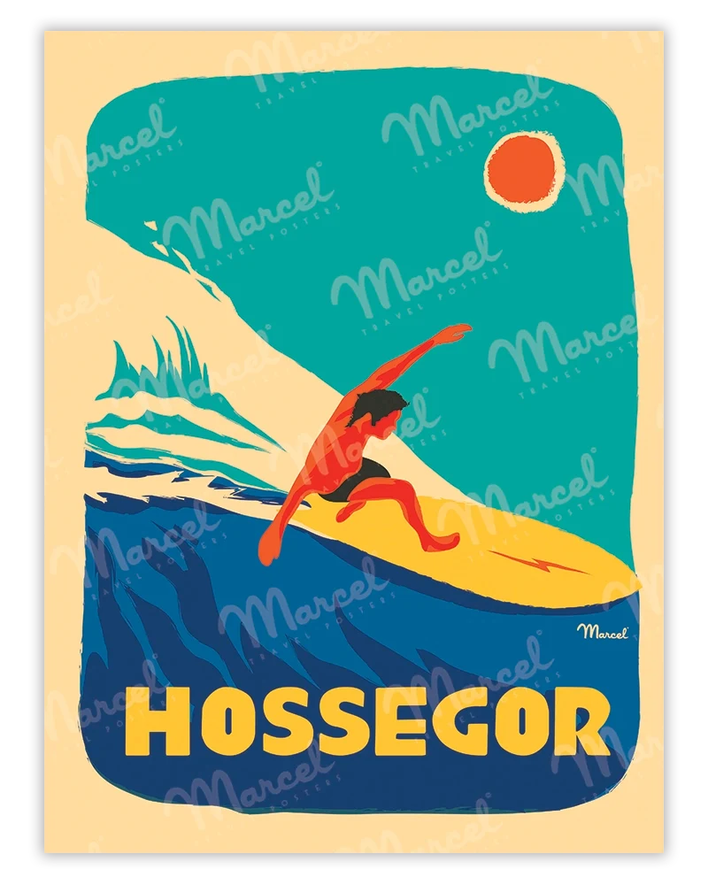 Affiche HOSSEGOR "Surfeur"