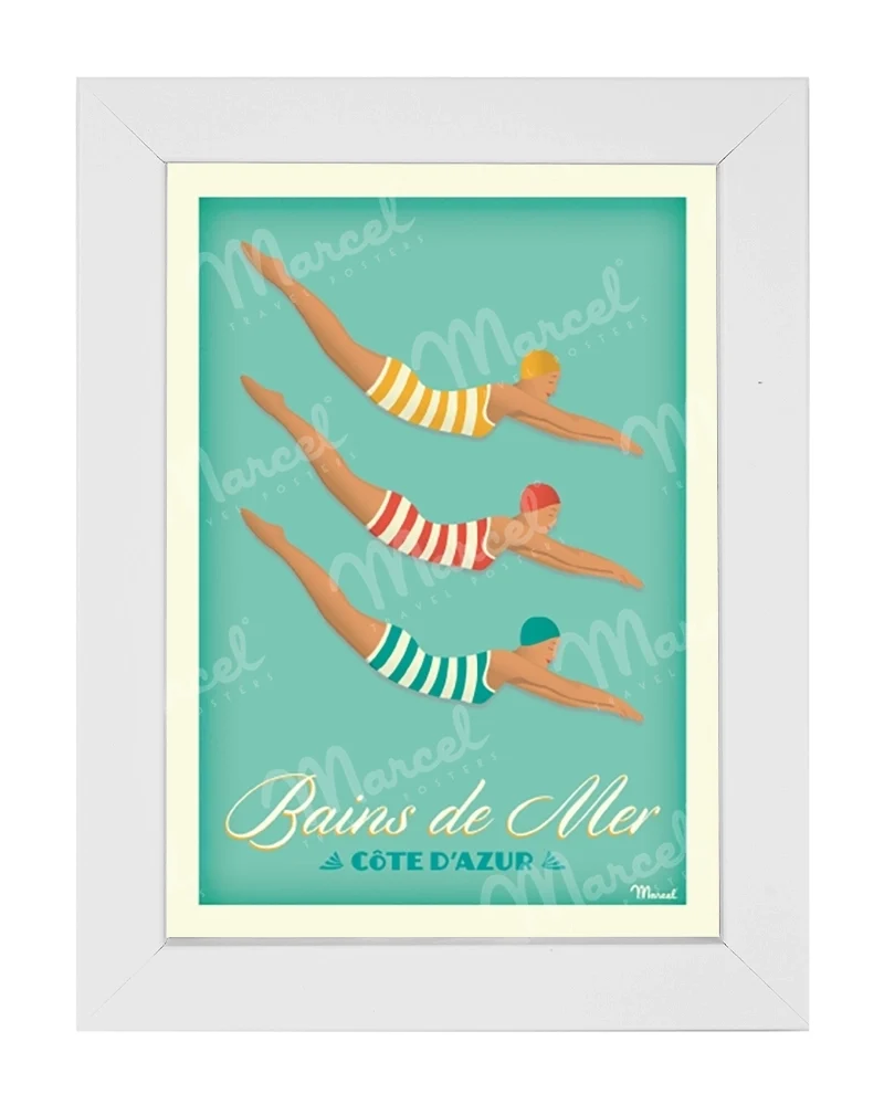 Carte Postale CÔTE D'AZUR "Bains de Mer"