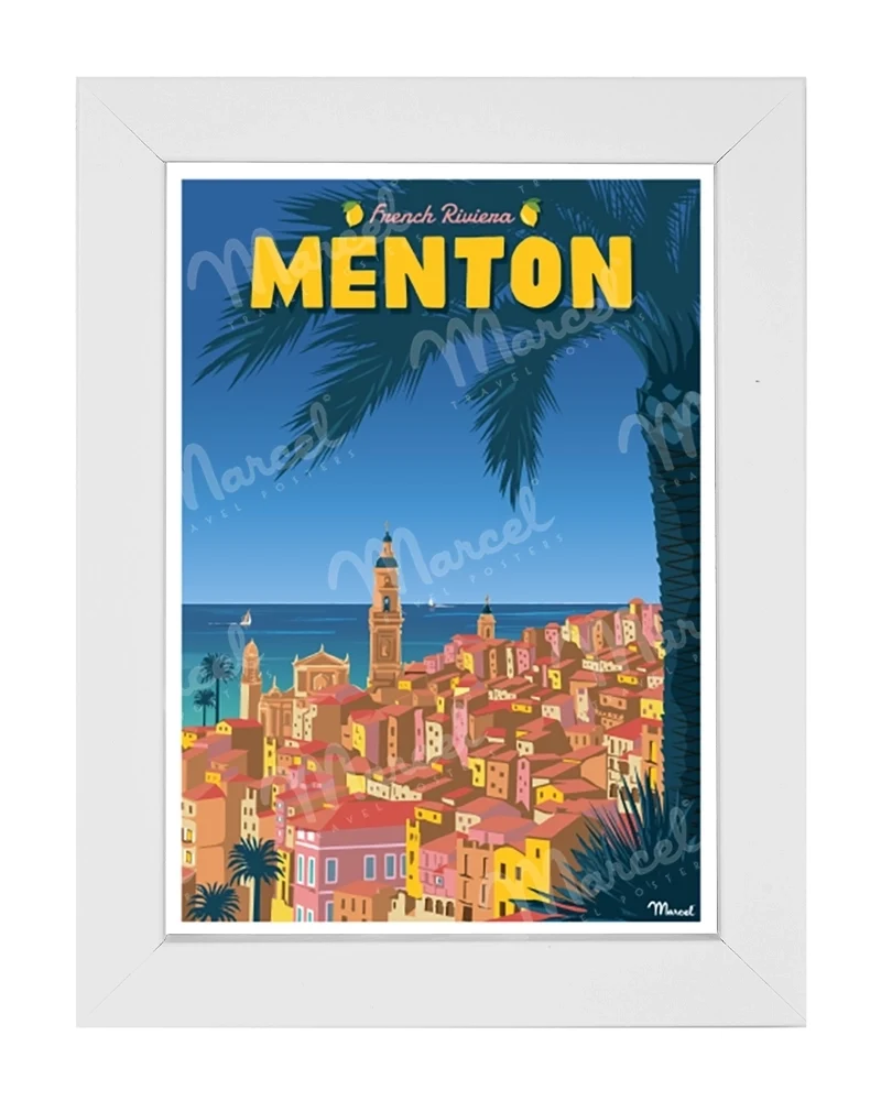 Carte Postale MENTON "French Riviera"