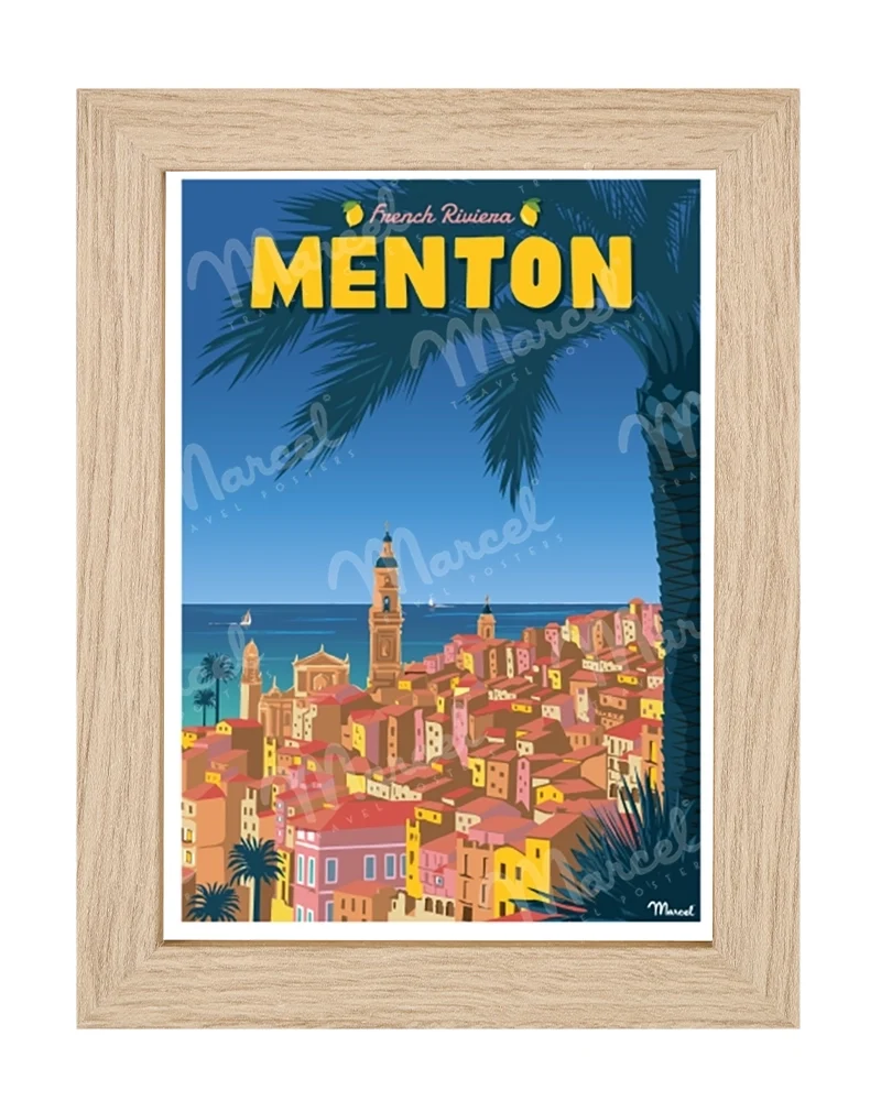 Carte Postale MENTON "French Riviera"